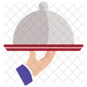 Main De Serveur Tenant La Cloche Icon