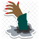 Main De Zombie Main Grave Effrayante Icon