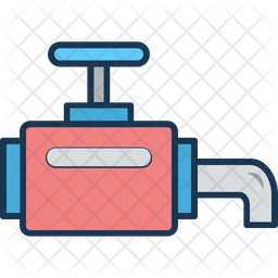 Main Pipeline Icon - Download in Colored Outline Style