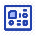Chip Electrical Component Blue Icon
