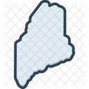 Maine Mapa Americana Icono