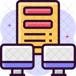 Mainframe Icon - Download in Colored Outline Style