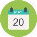 Maio Calendario Data Icon