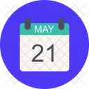 Maio Calendario Data Icon