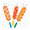 Fast Food Aufkleber Junk Food Street Food Symbol