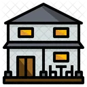 Maison A Deux Etages Icône
