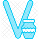 V Maiusculo Design Moderno Symbol