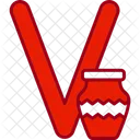 V Maiusculo Design Moderno Symbol