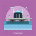 마카사르 여행 기념물 아이콘