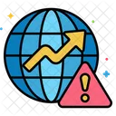 Makrookonomisches Risiko Symbol