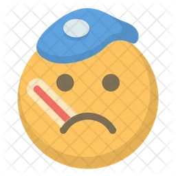 Malade Emoji Icône