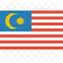 Malasia Bandeira Mundo Ícone