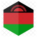 Malawi Flag Hexagon Icon
