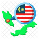 Malaysia Asia Map Icon