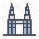 Twin Building Malaysia Landmark Tower Icon