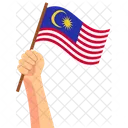 Malaysia Hand Holding Nation Symbol Icon