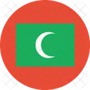 Maldives Drapeau Monde Icône