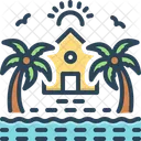 Maldives Island Palm Icon