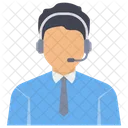 Male Agent Agent Customer Support Icon