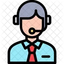 Male Agent Customer Care Customer Service Icon