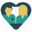 Male And Female Patient With A Heart  Icon