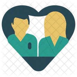 Male And Female Patient With A Heart  Icon