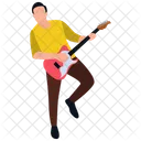 Male Rock Star Guitar Player Guitarist Icon