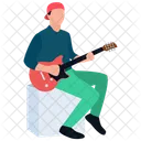 Rock Star Playing Guitar Guitar Player Icon