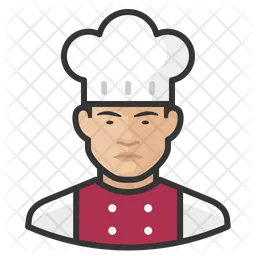 Male Asian Chef  Icon