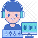 Male Audio Engineer Audio Engineer Sound Engineer Icon