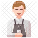Male Barista Barista Waiter Icon