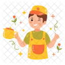 Male Barista Man Work Icon