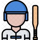 Male Baseball Batter  Icon
