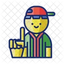 Male Baseball Fan Baseball Fan Male Icon