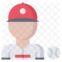 Male Baseball Pitcher  Icon