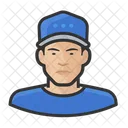 Male Baseball Player Baseball Caps Icon