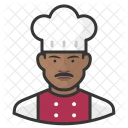 Male Black Chef  Icon