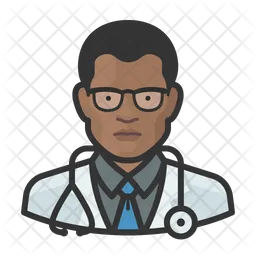 Male Black Doctor  Icon