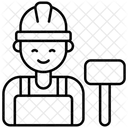 남자 목수  아이콘