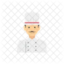Male Chef Baker Kitchen Icon
