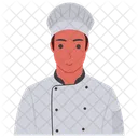 Male Chef Servent Kitchen King Icon