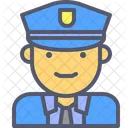Male Cop Cop Officer Icon