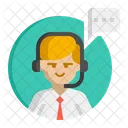 Male Customer Operator  Icon