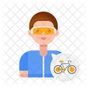 Male Cyclist Cyclist Person Icon