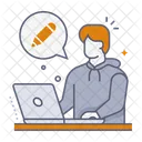 Male Digital Nomad Icon