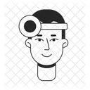 Male doctor with head mirror  Icon