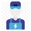 Electrician Worker Man Icon