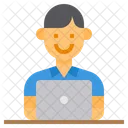 Employee Worker Laptop Icon