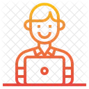 Employee Worker Laptop Icon