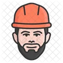 Male Engineer Labour Builder Icon